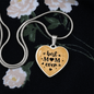 Mom, Best Mom Ever Heart Pendant Necklace