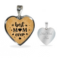 Mom, Best Mom Ever Heart Pendant Necklace