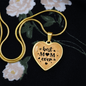 Mom, Best Mom Ever Heart Pendant Necklace