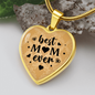 Mom, Best Mom Ever Heart Pendant Necklace