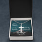 To My Son, Cross Necklace, Inspirational Message