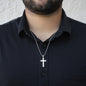 To My Son, Cross Necklace, Inspirational Message