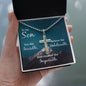 To My Son, Cross Necklace, Inspirational Message