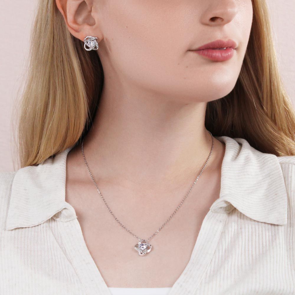 Mother in Law, Throughout the Years, Love Knot Necklace and Earring Set