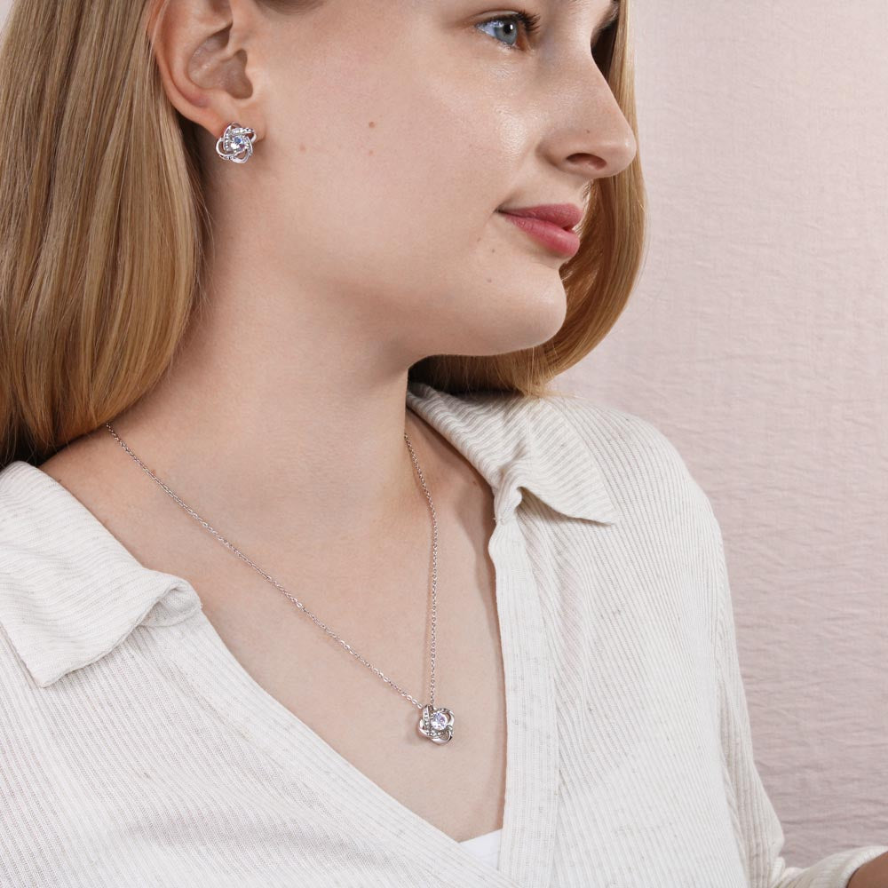 Mother in Law, Throughout the Years, Love Knot Necklace and Earring Set