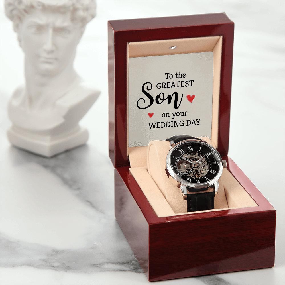 Son, On Your Wedding Day, Men's Openwork Watch