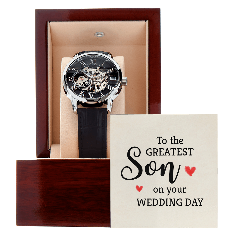 Son, On Your Wedding Day, Men's Openwork Watch