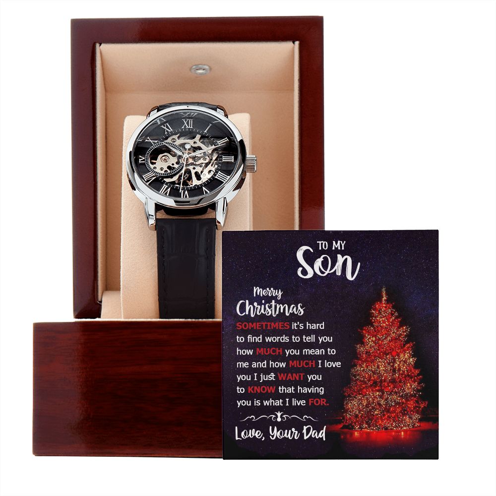 To My Son, Merry Christmas, Openwork Watch