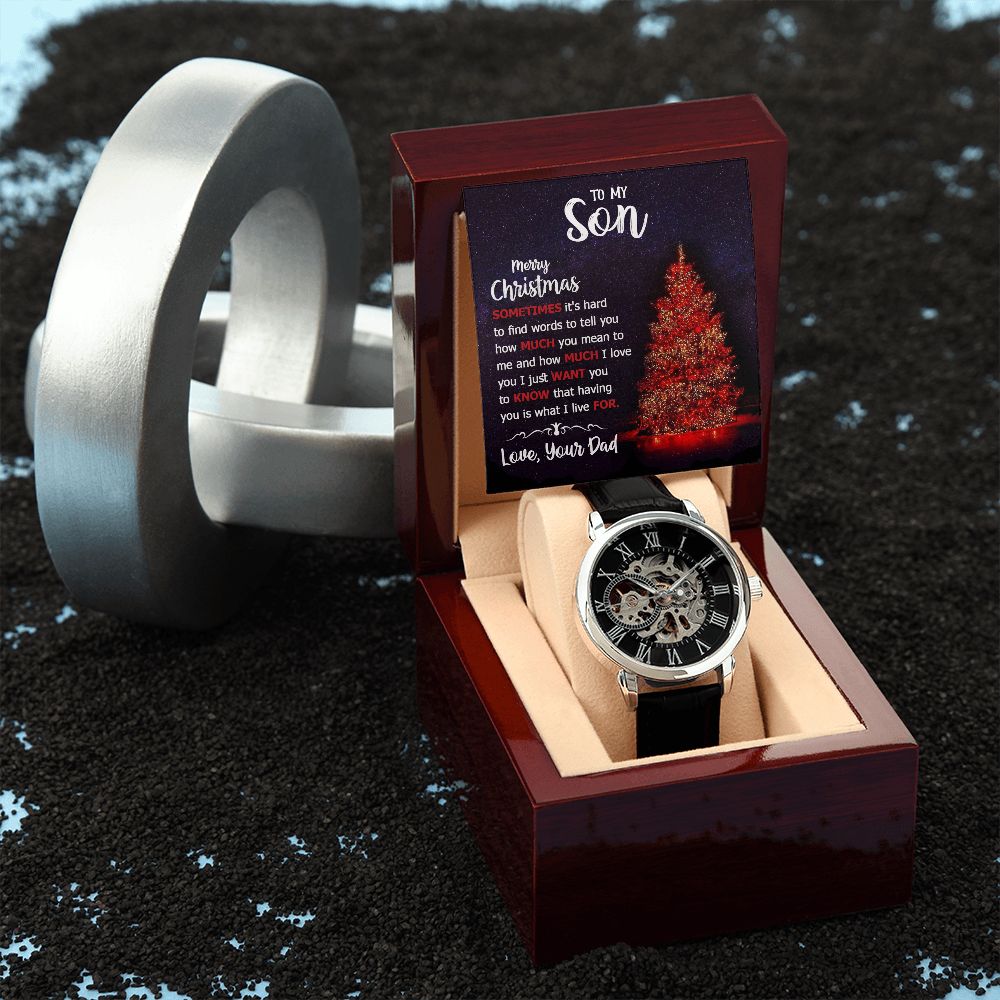 To My Son, Merry Christmas, Openwork Watch