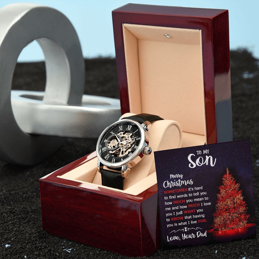 To My Son, Merry Christmas, Openwork Watch