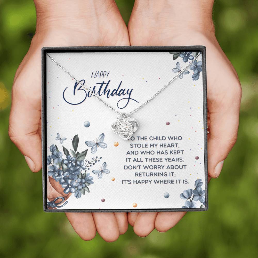 Daughter, The Child Who Stole My Heart, Love Knot Necklace