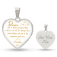 Stunning Graphic Heart Necklace for Daughter with Proverbs 3:15