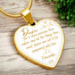 Stunning Graphic Heart Necklace for Daughter with Proverbs 3:15