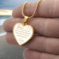 Stunning Graphic Heart Necklace for Daughter with Proverbs 3:15