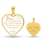 Stunning Graphic Heart Necklace for Daughter with Proverbs 3:15