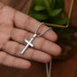 To Dad, Happy Father's Day Cross Pendant Necklace