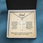 To Dad, Happy Father's Day Cross Pendant Necklace