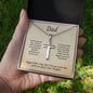 To Dad, Happy Father's Day Cross Pendant Necklace