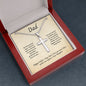 To Dad, Happy Father's Day Cross Pendant Necklace