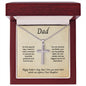 To Dad, Happy Father's Day Cross Pendant Necklace