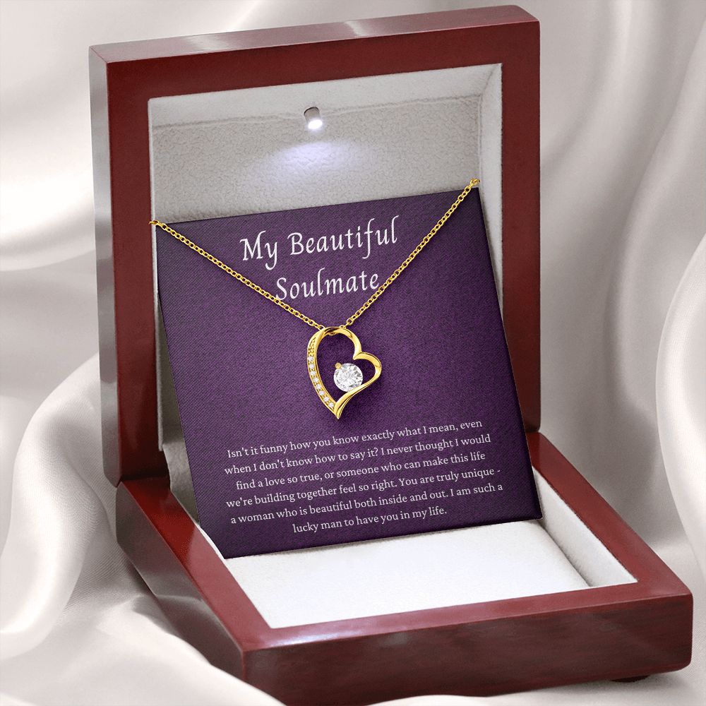 Soulmate Gift, Heart Pendant Necklace