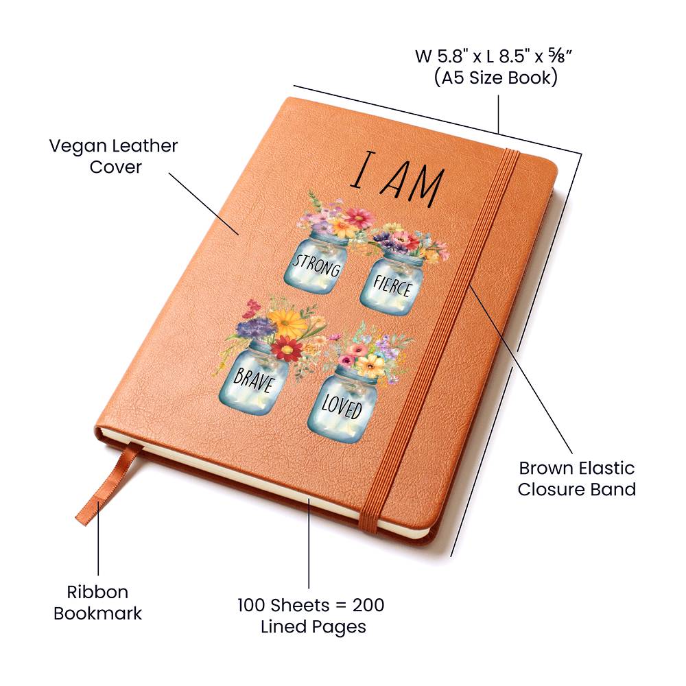 Graphic Vegan Leather Journal for Her