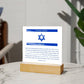 Stand With Israel Acrylic Plaque Sign, Genesis 12:1-3 Christian Home Decor