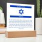 Stand With Israel Acrylic Plaque Sign, Genesis 12:1-3 Christian Home Decor