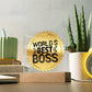 World's Best Boss Acrylic Plaque, Gift for Boss