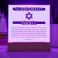 Stand With Israel Acrylic Plaque, Genesis 12, Verse 1-3