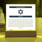 Stand With Israel Acrylic Plaque Sign, Genesis 12:1-3 Christian Home Decor