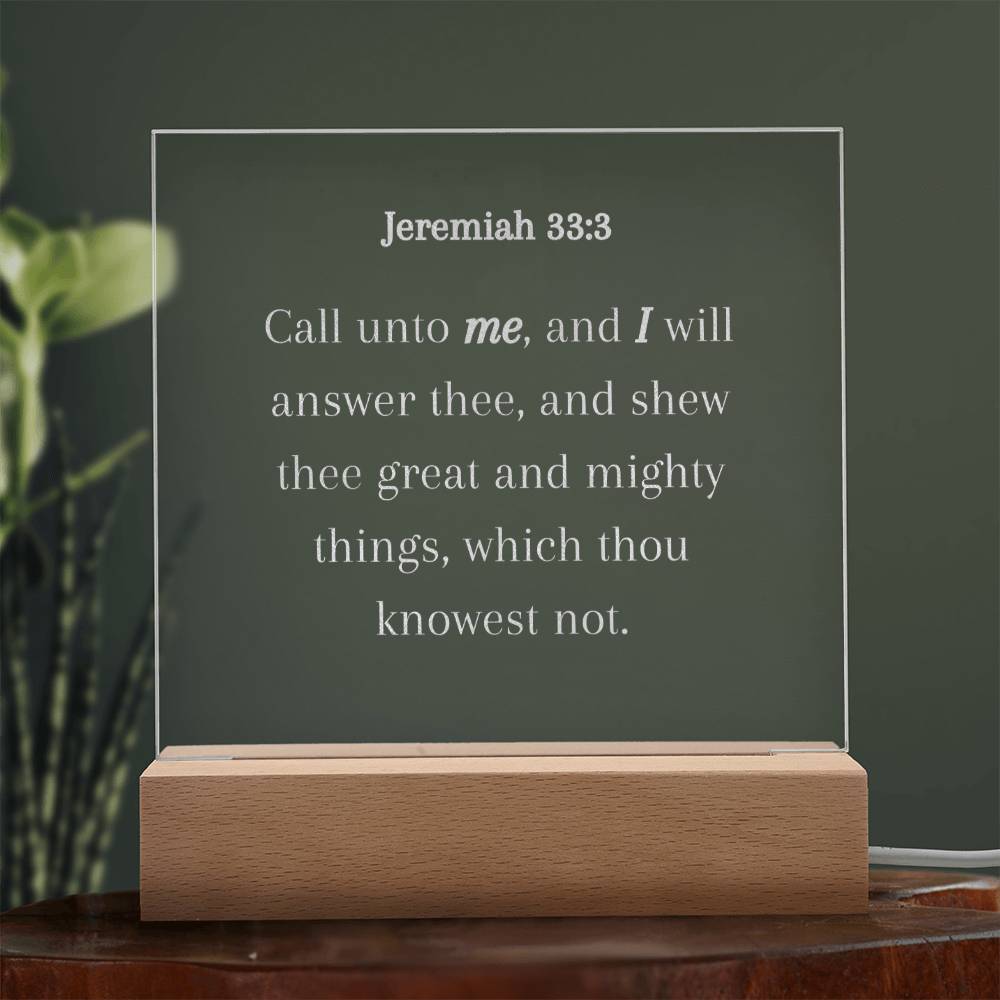 KJV Bible Verse Acrylic Plaque, Religious Gift, Christian Gift, Home Decor, Office Plaque