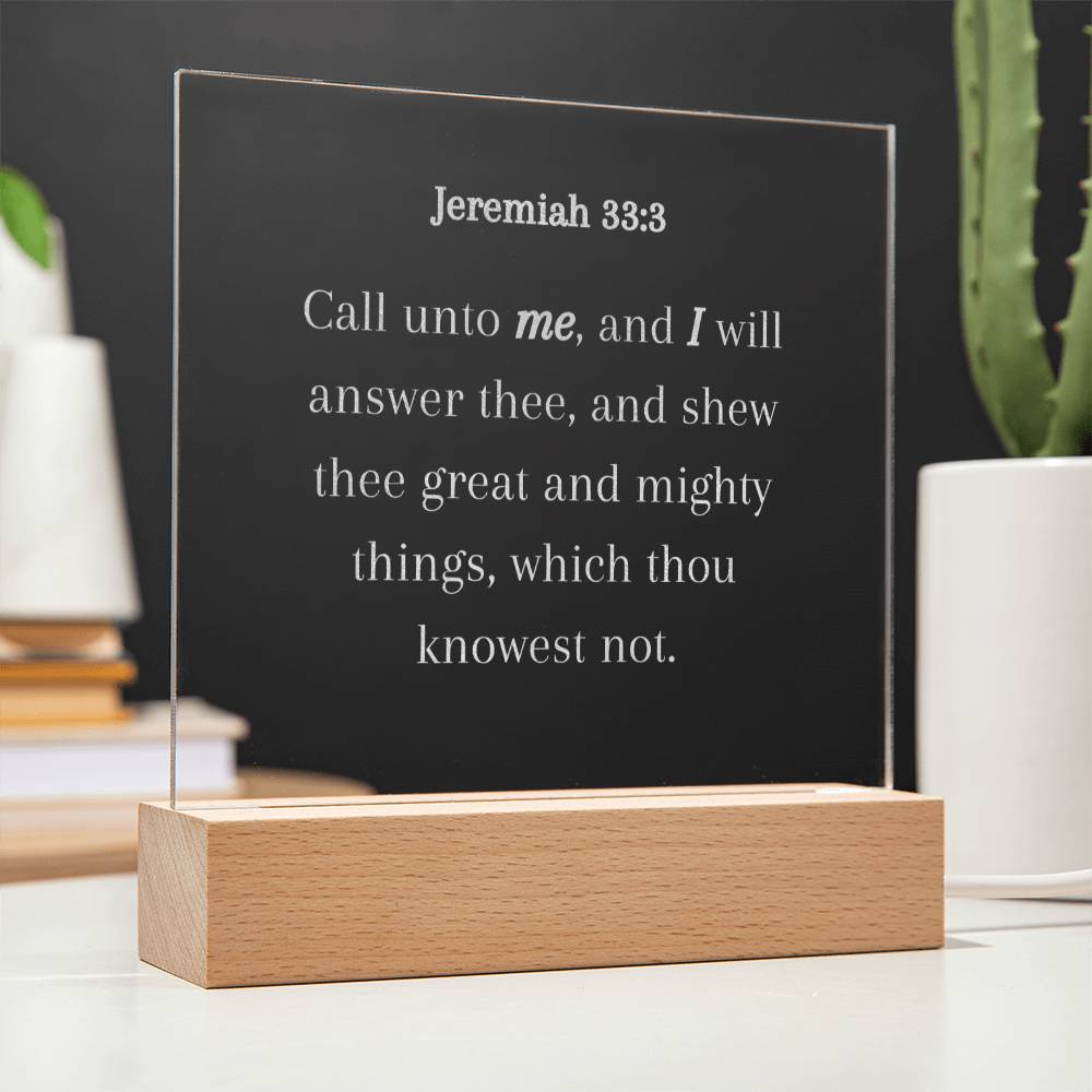 KJV Bible Verse Acrylic Plaque, Religious Gift, Christian Gift, Home Decor, Office Plaque