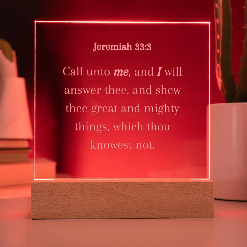 KJV Bible Verse Acrylic Plaque, Religious Gift, Christian Gift, Home Decor, Office Plaque