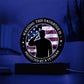 Protected By A Veteran Circle Acrylic Plaque