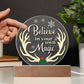 Christmas Holiday Home Decor Plaque, Mantel Decor, Believe In Your Own Magic