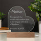 Proverbs 31:26 Engraved Acrylic Plaque, Mother's Day Gift