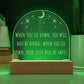 Bible Verse Acrylic Night Light Plaque, Proverbs 3:24