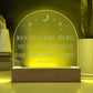 Bible Verse Acrylic Night Light Plaque, Proverbs 3:24