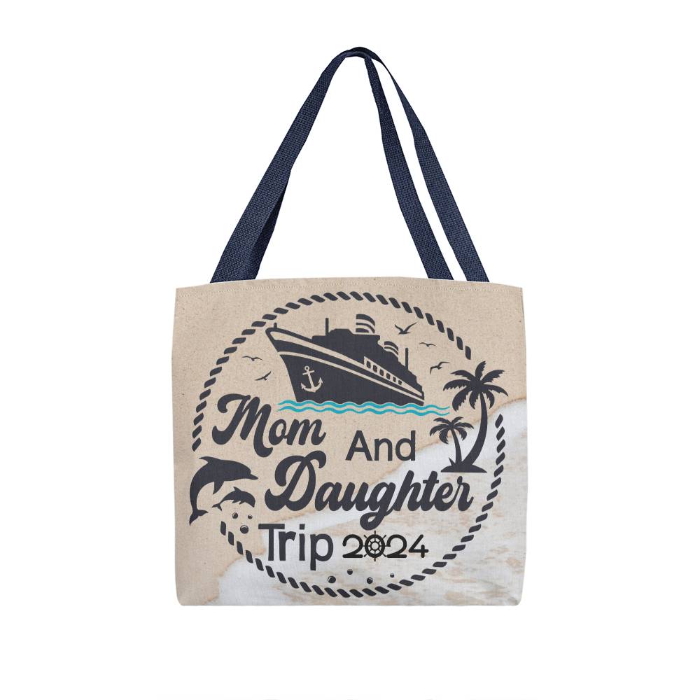 Tote Bag, Mother Daughter Trip 2024 Cruise Trip Tote Bag, Custom Vacation Tote Bag