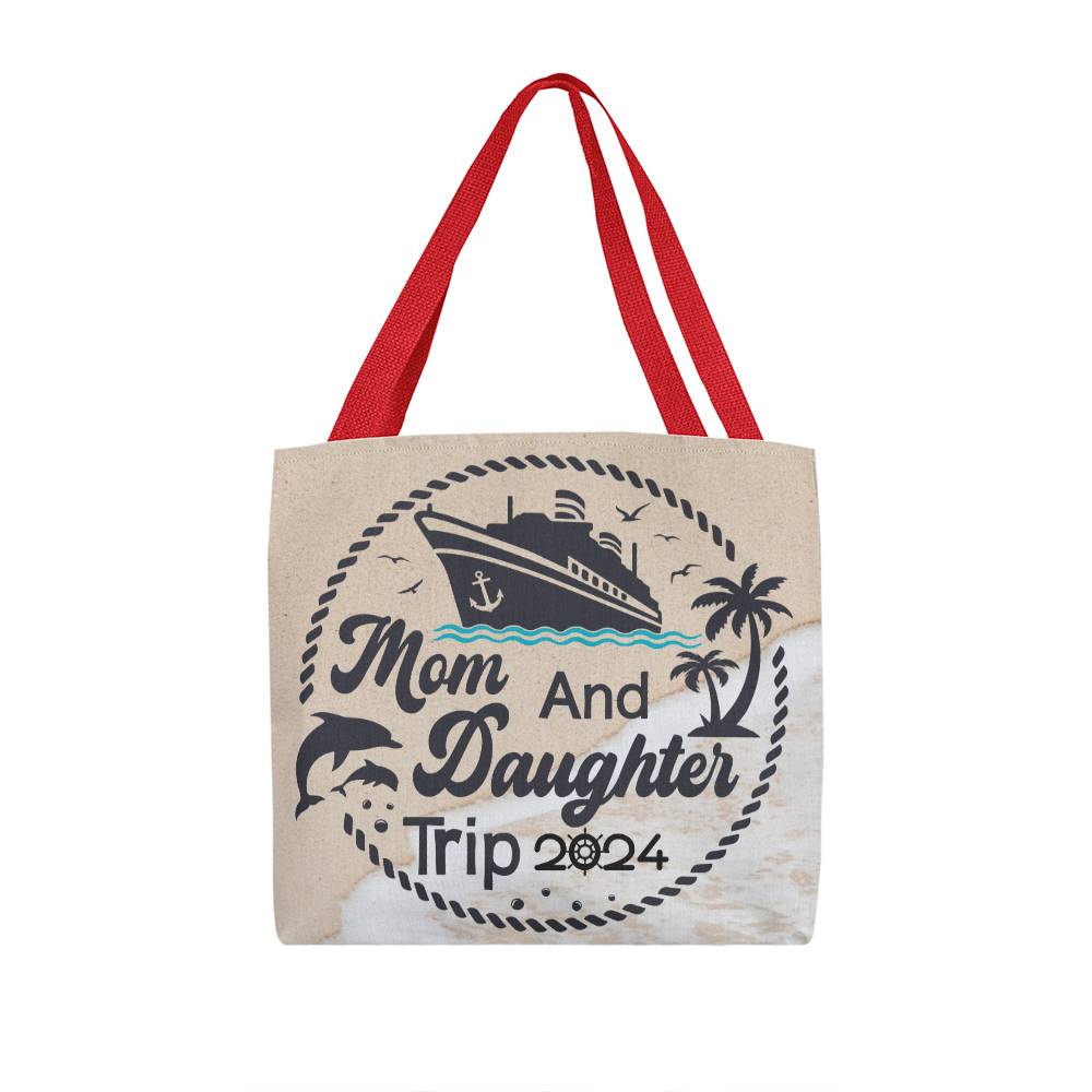 Tote Bag, Mother Daughter Trip 2024 Cruise Trip Tote Bag, Custom Vacation Tote Bag