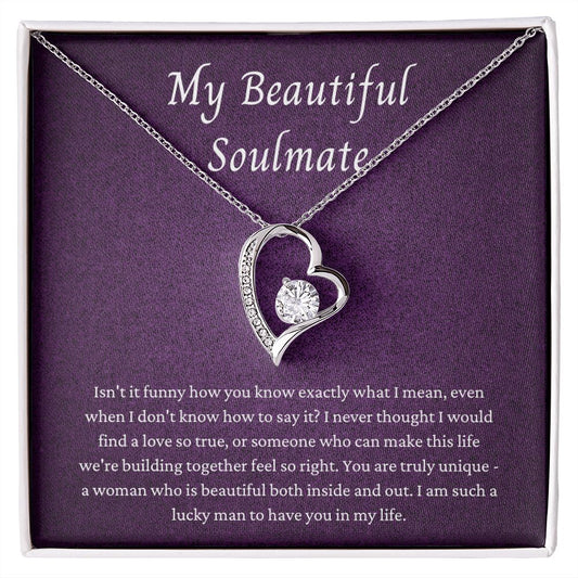 Soulmate Gift, Heart Pendant Necklace