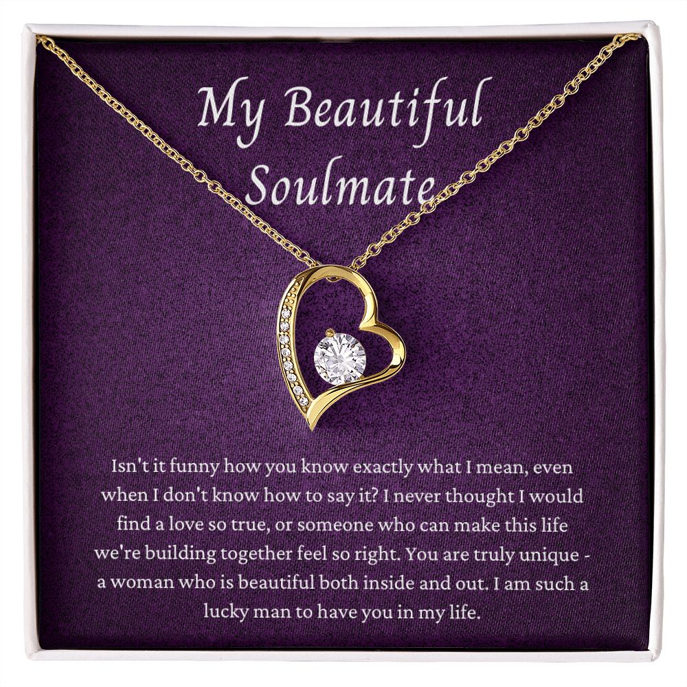 Soulmate Gift, Heart Pendant Necklace