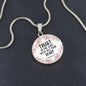 Trust in the Lord Necklace, Graphic Circle Pendant