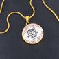 Trust in the Lord Necklace, Graphic Circle Pendant
