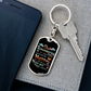 Remembering Dad, Dog Tag with Swivel Keychain