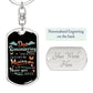 Remembering Dad, Dog Tag with Swivel Keychain