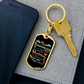 Remembering Dad, Dog Tag with Swivel Keychain