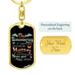 Remembering Dad, Dog Tag with Swivel Keychain