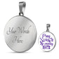 Pray More Worry Less Circle Pendant Necklace
